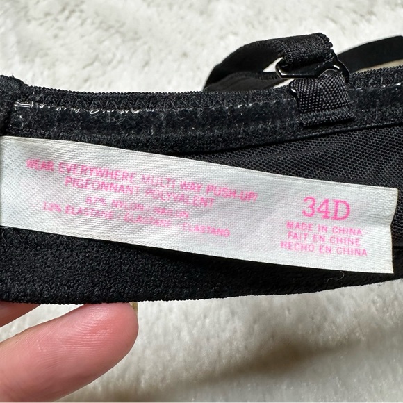 Pink VS Wear Everywhere Multi Way Push Up Bra in Black Women’s 34D - Picture 10 of 11